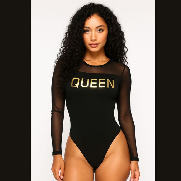 NWOT Sheer Queen Bodysuit (Size S) - Picture 1 of 8